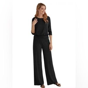 Soft Surroundings Charcoal Gray Jumpsuit